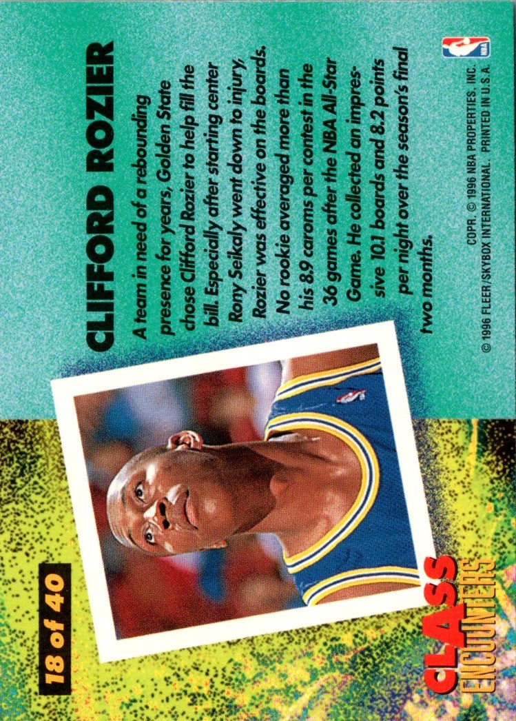 1995 Fleer Class Encounters Clifford Rozier