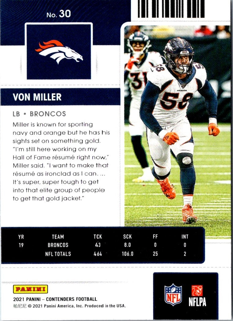 2021 Panini Contenders Von Miller