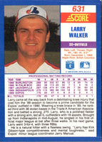 1990 Score Larry Walker #631 Rookie