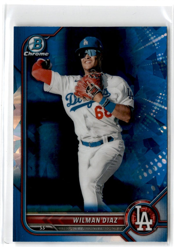 2022 Bowman Draft Chrome Sapphire Wilman Diaz #BDC-167 Rookie