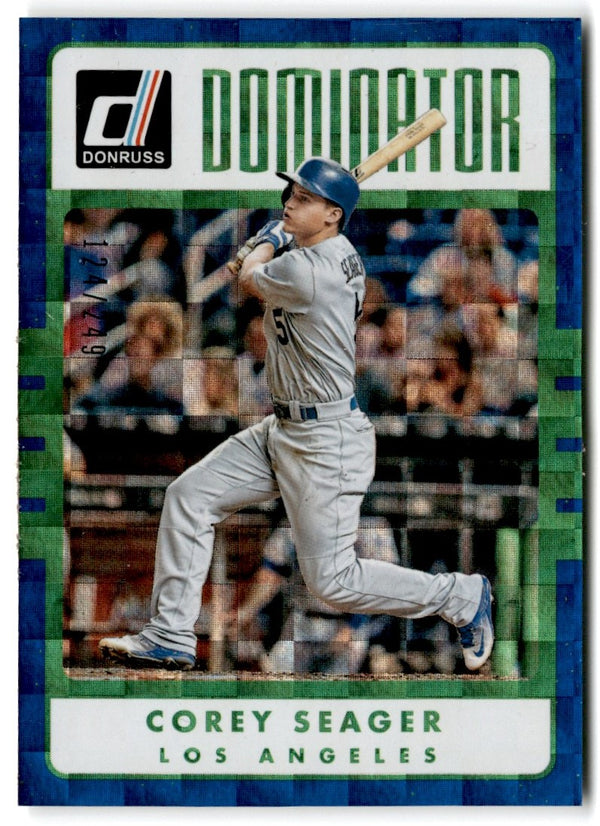 2017 Donruss Dominators Blue Corey Seager #D-17 124/249