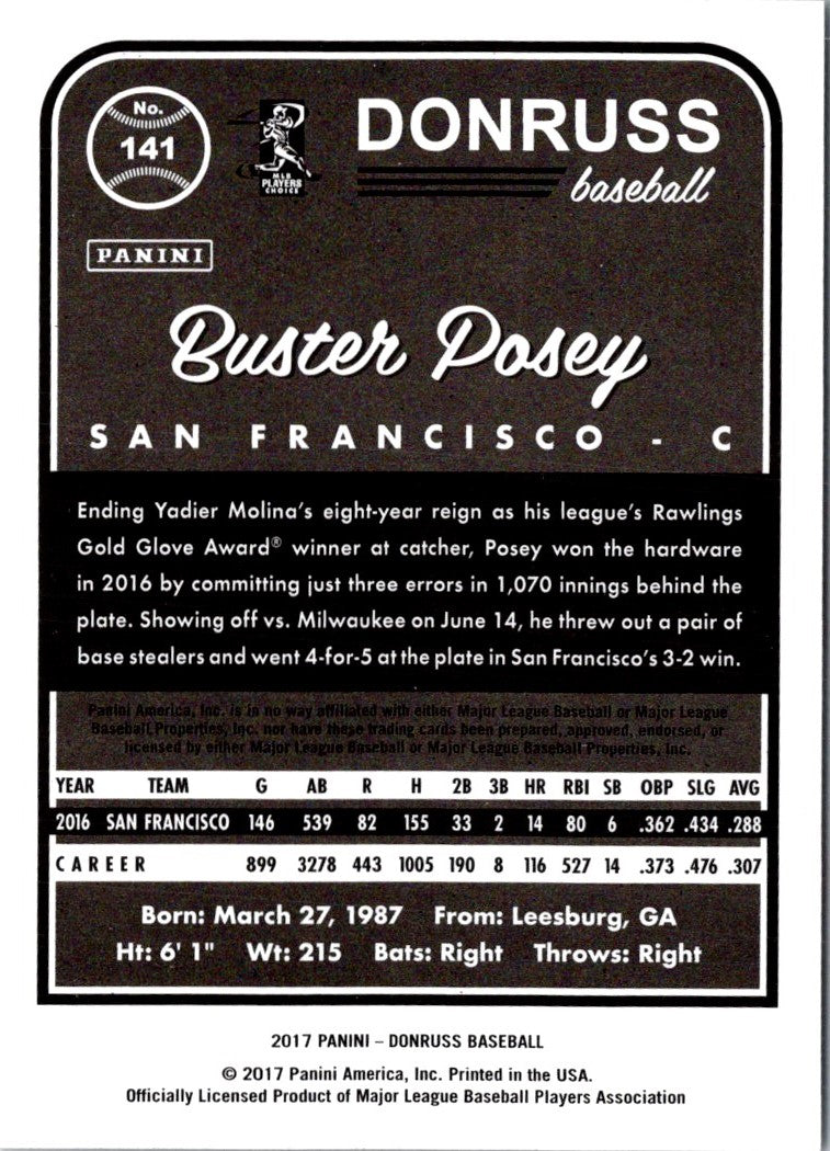 2017 Donruss Buster Posey