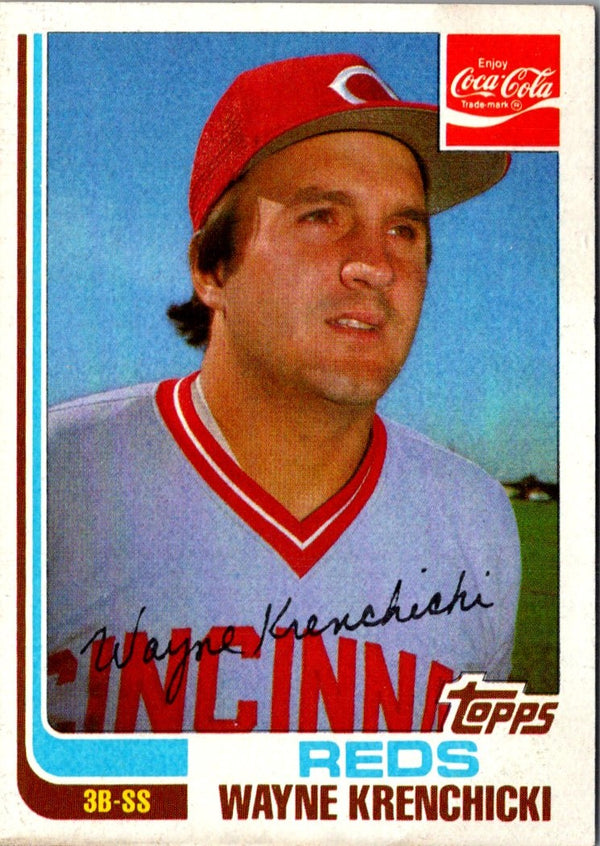 1982 Topps Coca-Cola Cincinnati Reds Wayne Krenchicki #12