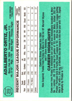 1984 Donruss Junior Ortiz #319 Rookie