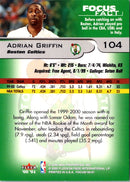 2000 Fleer Focus Adrian Griffin