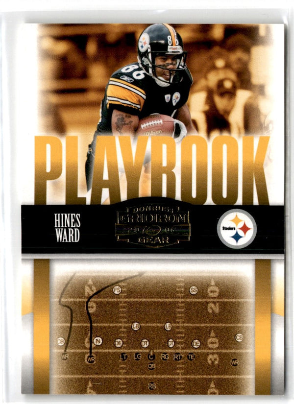 2006 Donruss Gridiron Gear Playbook Gold Hines Ward #PB-13 435/500