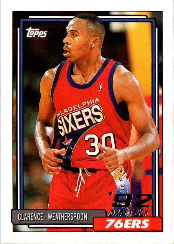 1992 Topps Clarence Weatherspoon #294 Rookie