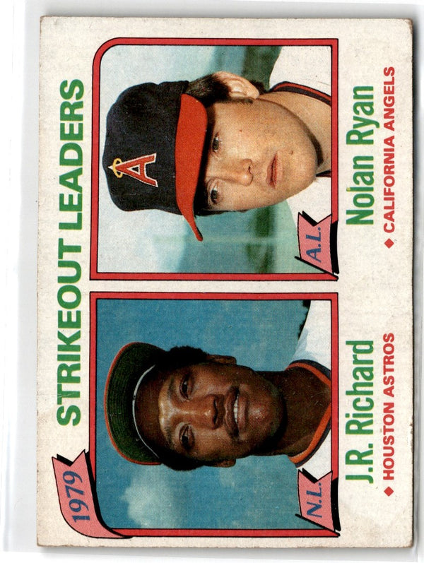 1980 Topps 1979 Strikeout Leaders - J.R. Richard/Nolan Ryan #206