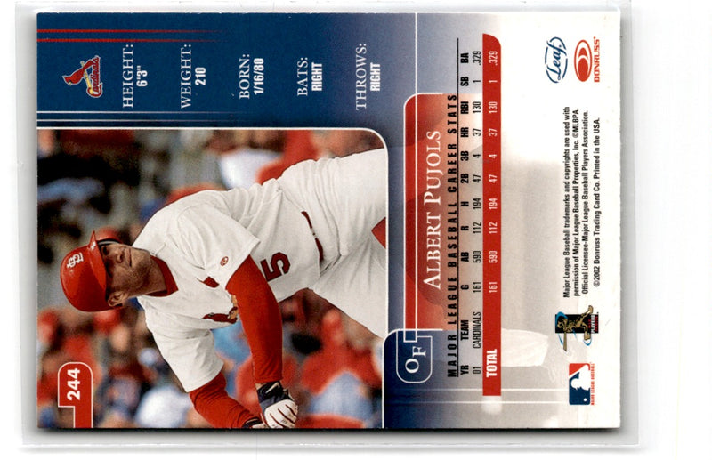 2002 Leaf Rookies & Stars Albert Pujols