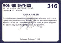 1989 Collegiate Collection Auburn Coke 580 Ronnie Baynes #316