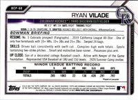 2021 Bowman Chrome Prospects Ryan Vilade #BCP-68