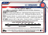 2021 Bowman Chrome Prospects Ed Howard #BCP-12