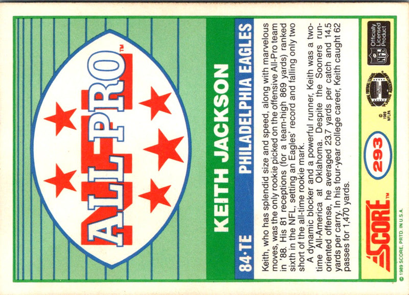1989 Score Keith Jackson