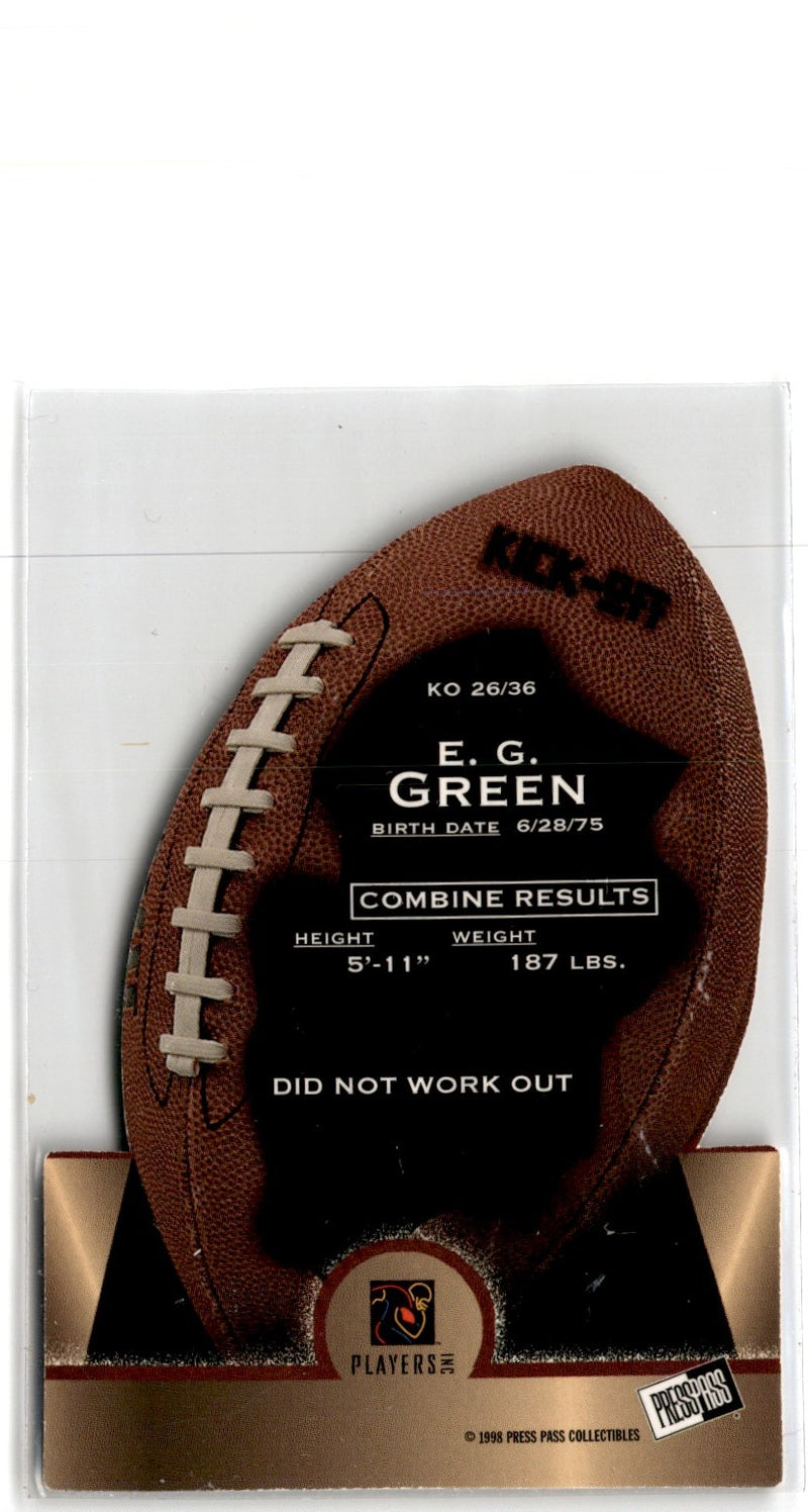 1998 Press Pass Kick-Off E.G. Green