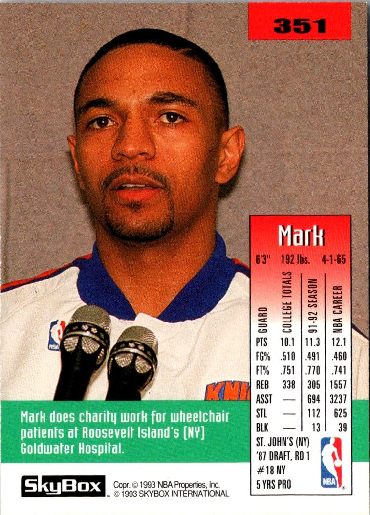 1992 SkyBox Mark Jackson