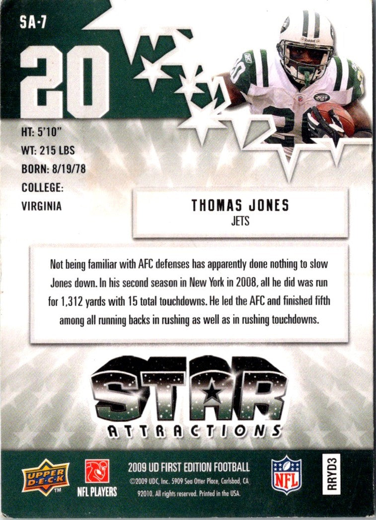 2009 Upper Deck First Edition Star Attractions Thomas Jones