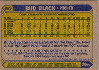 1987 Topps Bud Black #669