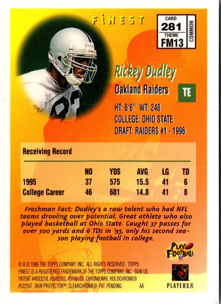 1996 Topps Rickey Dudley