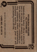 1980 Fleer Team Action Stickers Pittsburgh Steelers Helmet