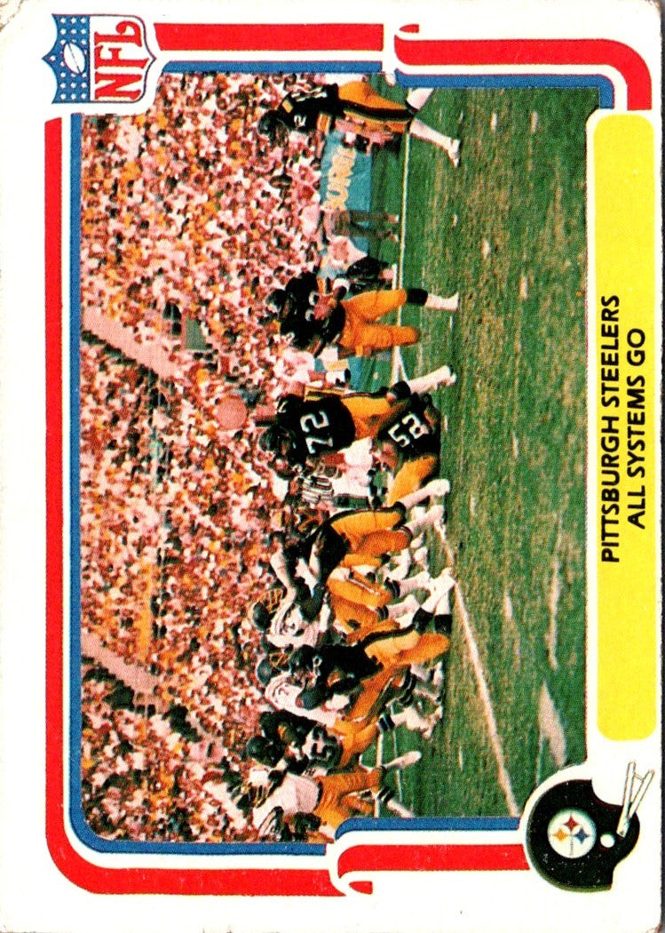 1980 Fleer Team Action Stickers Pittsburgh Steelers Helmet