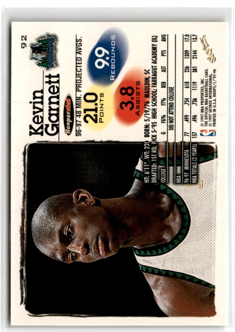 1997 Hoops Kevin Garnett