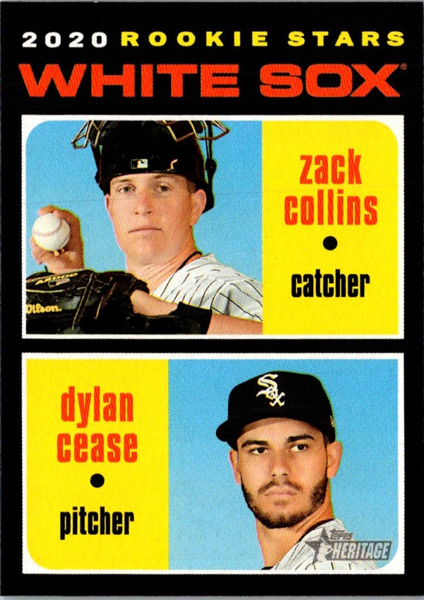 2020 Topps Heritage Dylan Cease/ Zack Collins #13 Rookie