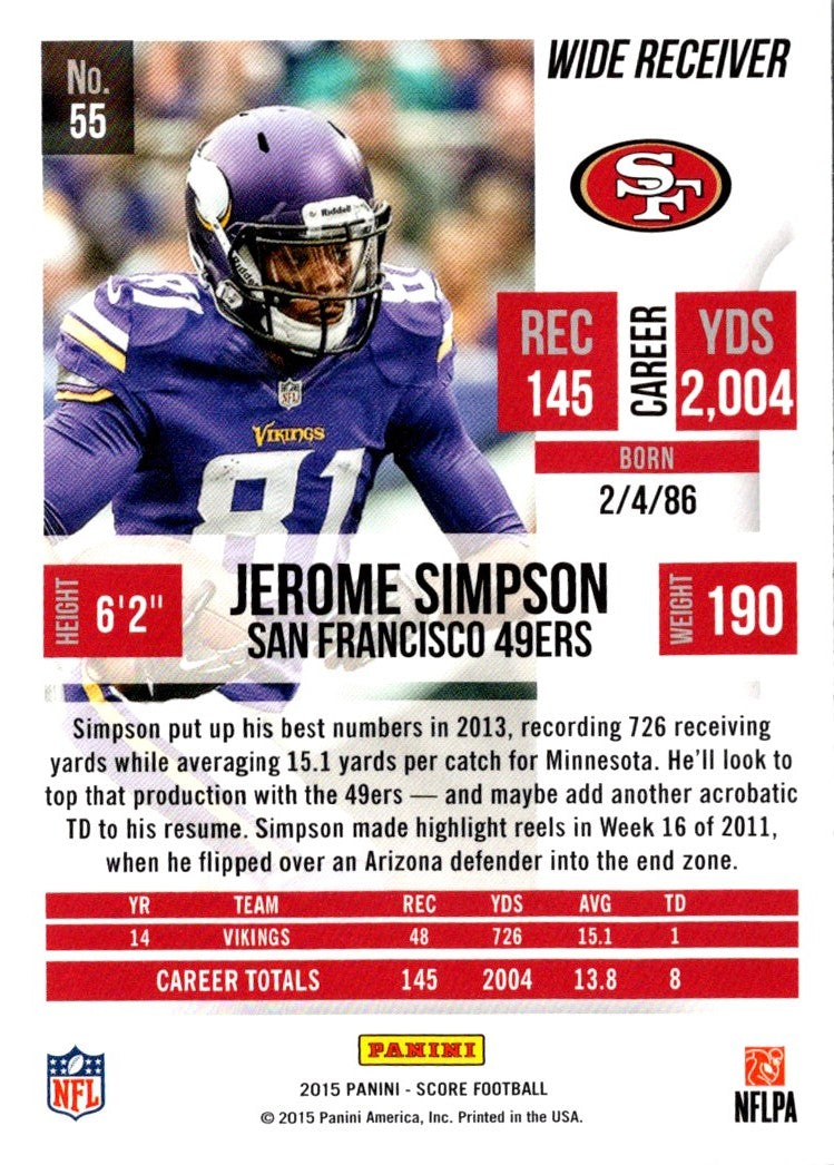 2015 Score Jerome Simpson