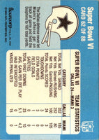 1983 Fleer Team Action Super Bowl VI #62