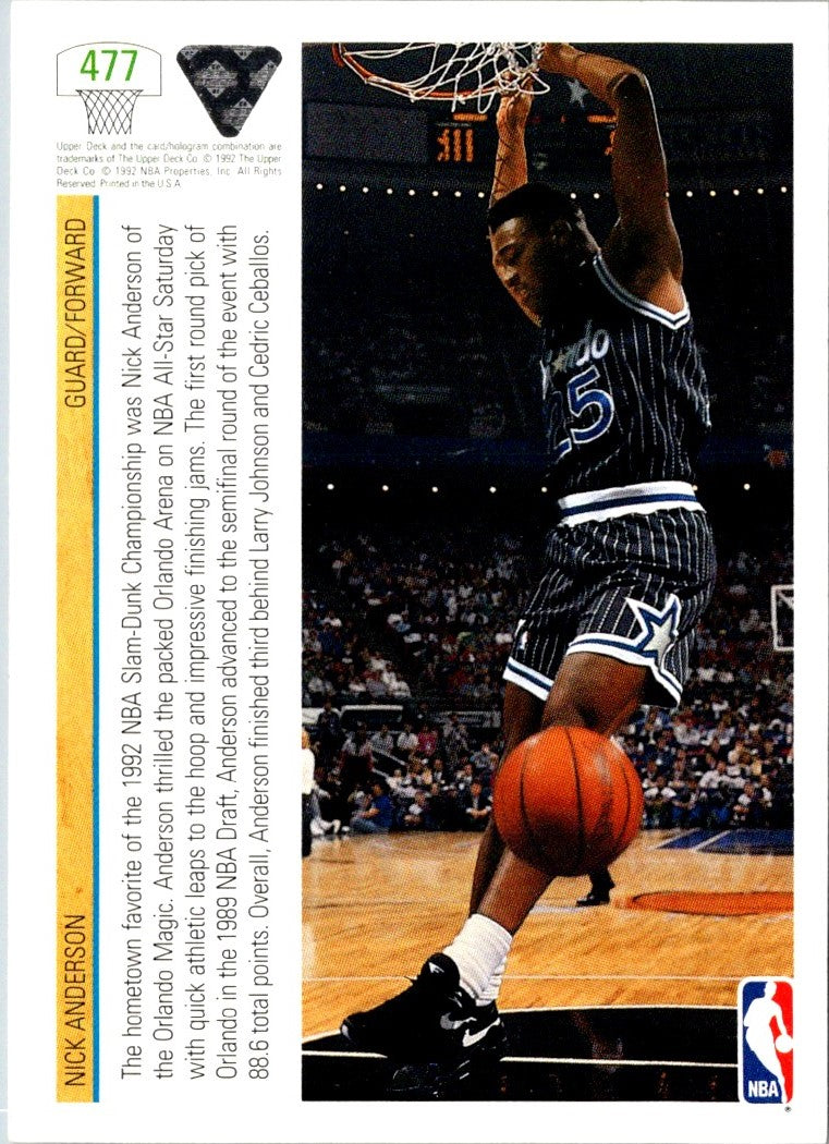 1997 Upper Deck Nick Anderson