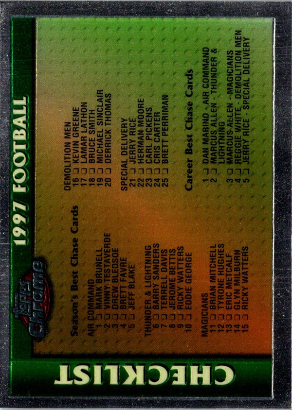 1997 Topps Chrome Checklist 2 #165