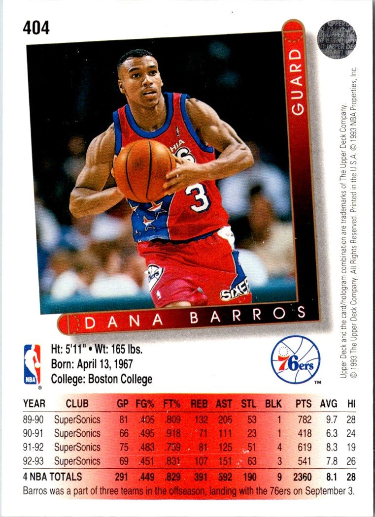 1993 Upper Deck Dana Barros