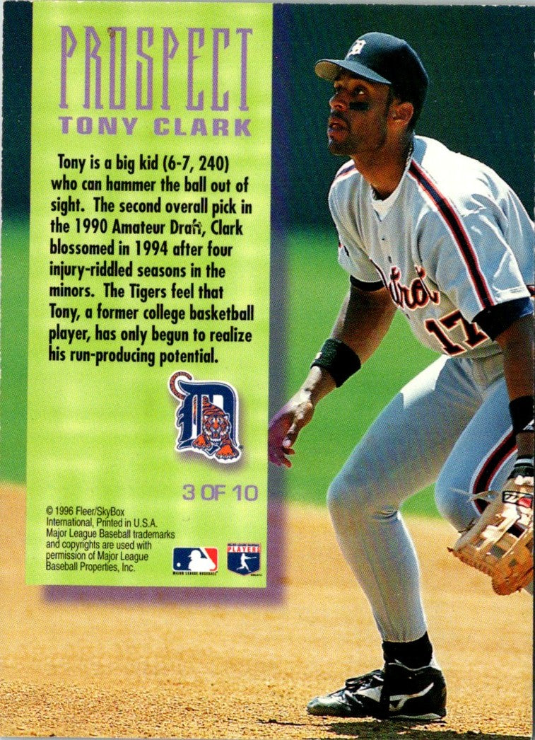 1996 Fleer Prospects Tony Clark