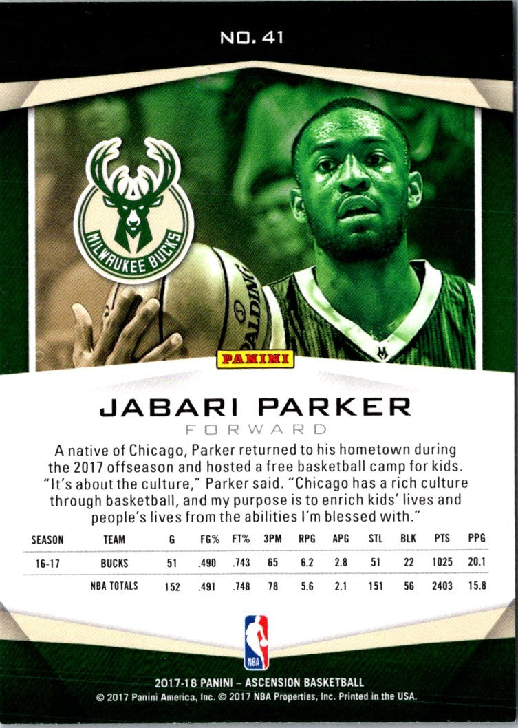 2017 Panini Ascension Jabari Parker