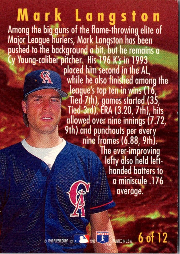 1993 Fleer Mark Langston