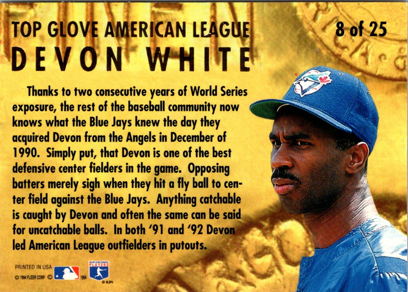 1994 Ultra Award Winners Devon White