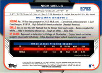2015 Bowman Chrome Prospects Nick Wells #BCP166