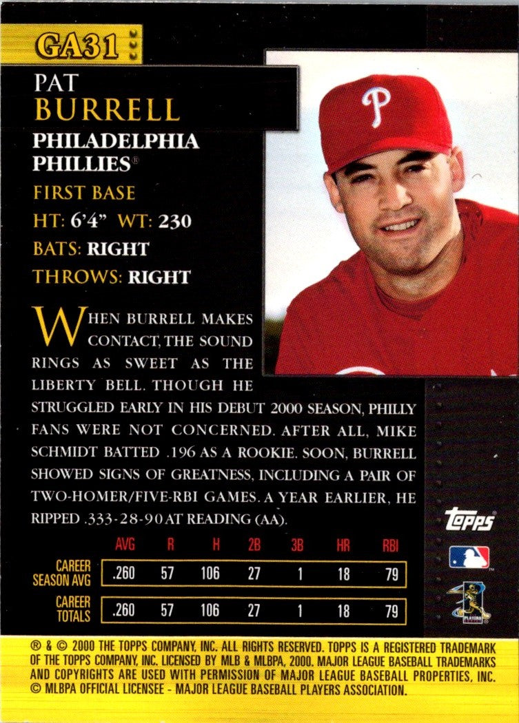 2001 Topps Golden Anniversary Pat Burrell