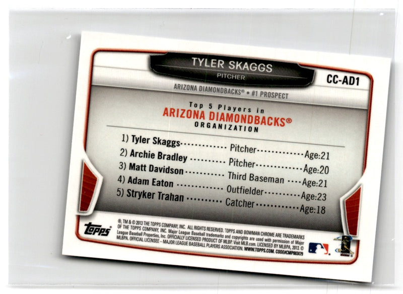 2012 Bowman Chrome Mini Tyler Skaggs