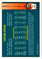 1992 Front Row Draft Picks Gold Lucius Davis #16