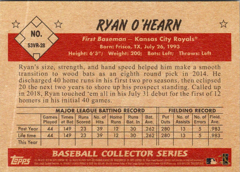 2019 Bowman Heritage Ryan O'Hearn