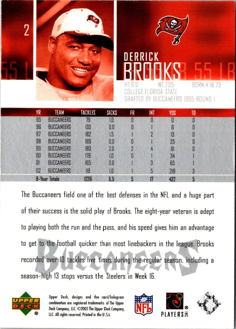 2003 Upper Deck Derrick Brooks