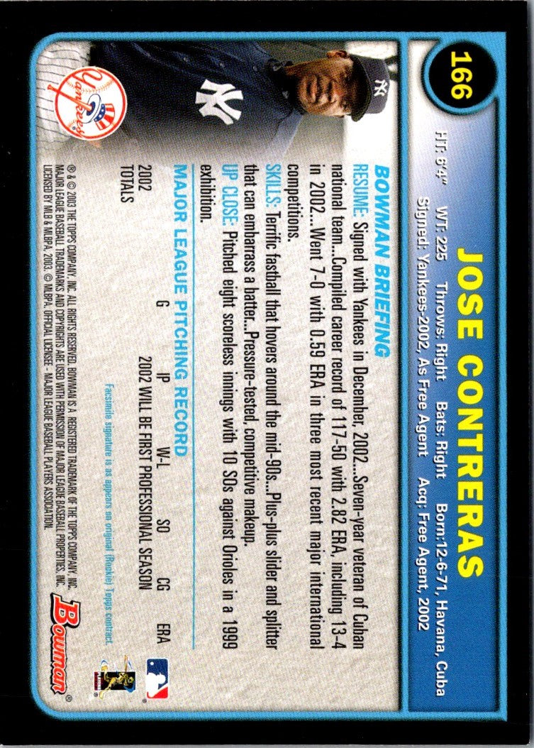 2003 Bowman Jose Contreras