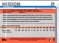 2019 Topps Patrick Wisdom #578 Rookie