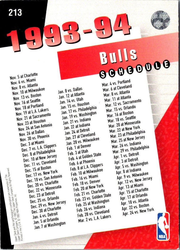 1993 Upper Deck Chicago Bulls