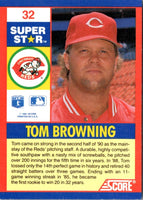 1991 Score 100 Superstars Tom Browning #32