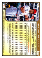 1998 Topps Gold Label Juan Gonzalez #50