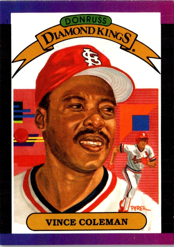 1989 Donruss Super Diamond Kings Vince Coleman #19