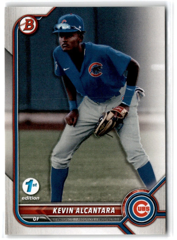 2022 Bowman 1st Edition Sky Blue Foil Kevin Alcantara #BPPF-31