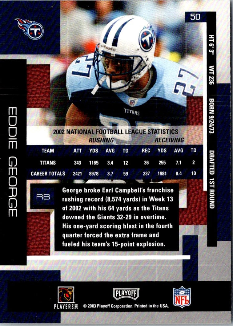 2003 Playoff Eddie George