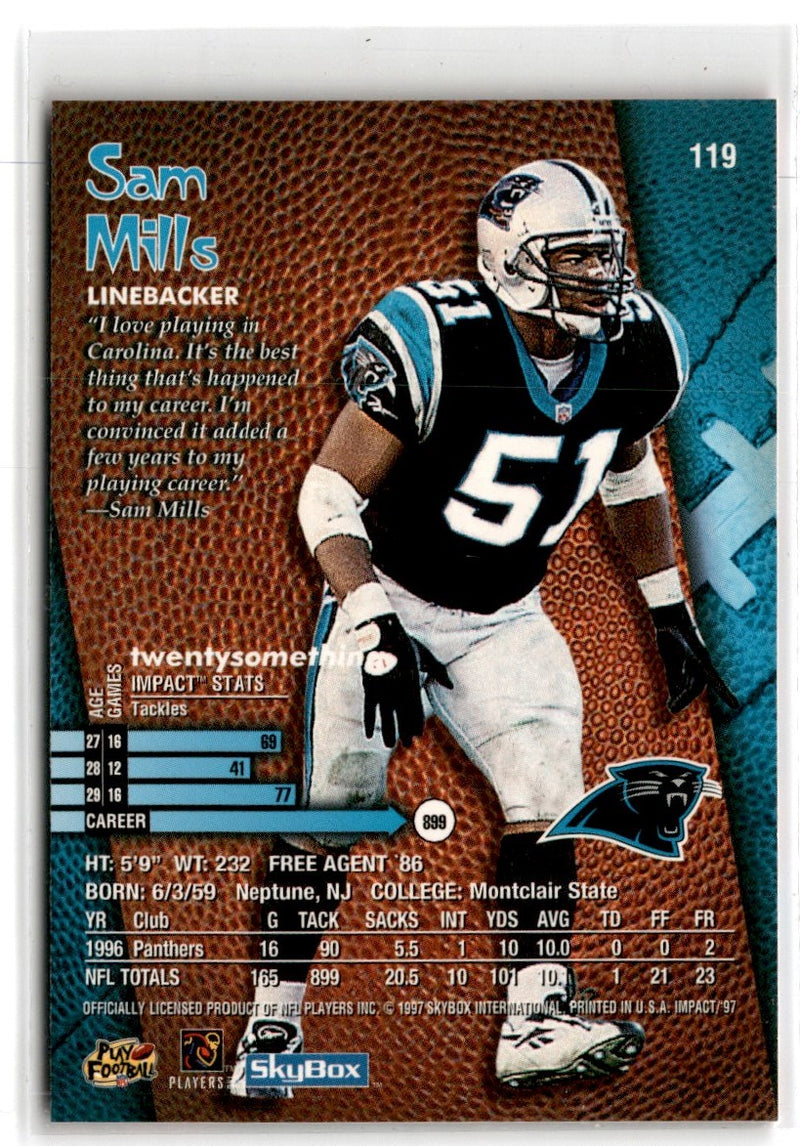 1997 SkyBox Impact Sam Mills